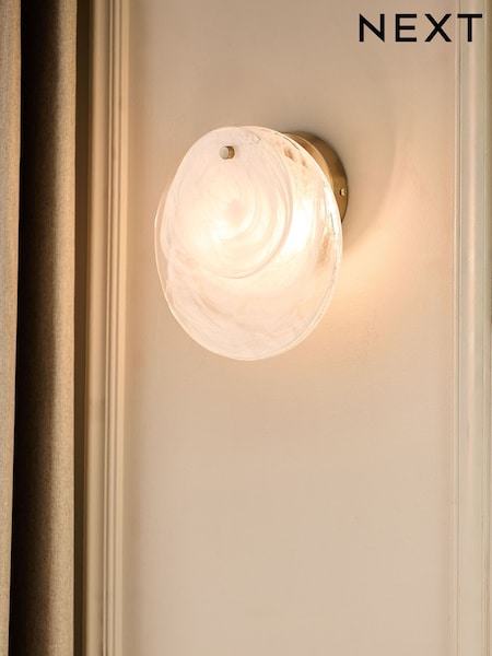 White Claremont Wall Light (F49659) | AED208