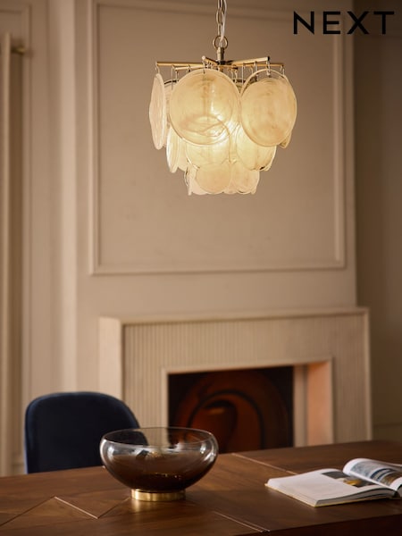 Brass Claremont Single Pendant Pendant Ceiling Light (F49660) | €164
