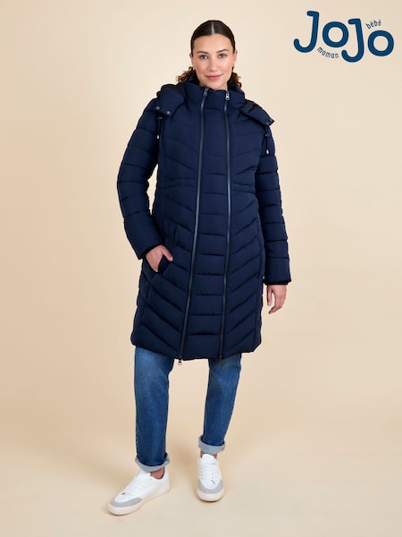 JoJo Maman Bébé Navy 2-in-1 Maternity Puffer Coat (F49729) | € 143