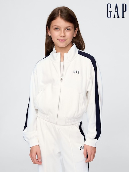 Gap White Vintage Soft Logo Zip Jacket (4-13yrs) (F49733) | €46