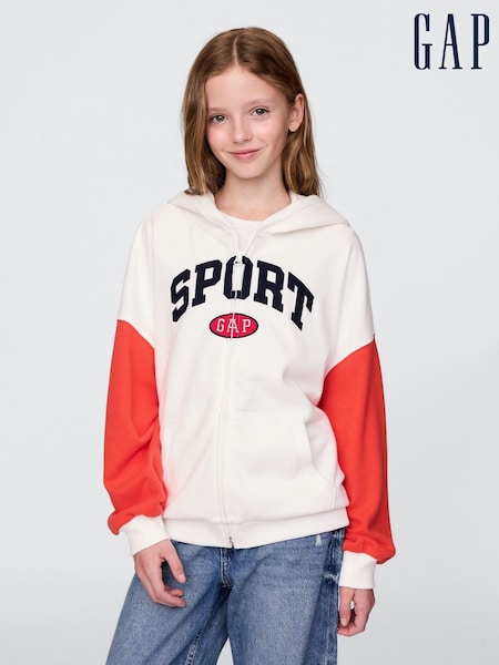 Crema - Gap Vintage Soft Full-Zip Sport Logo Hoodie (4-13yrs) (F49739) | 50 €