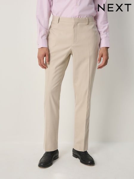 Neutral Slim Fit Flannel Tuxedo Suit Trousers (F49810) | €53