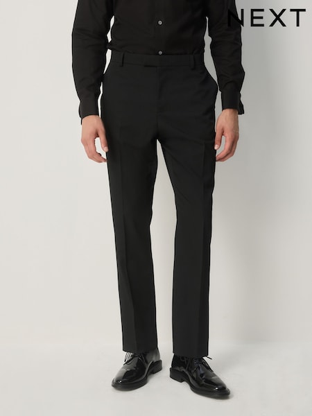 Black Slim Fit Tuxedo Suit Trousers (F49812) | 247 QAR