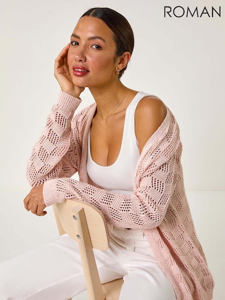 Roman Shimmer Texture Slouch Stitch Cardigan (F49873) | € 55
