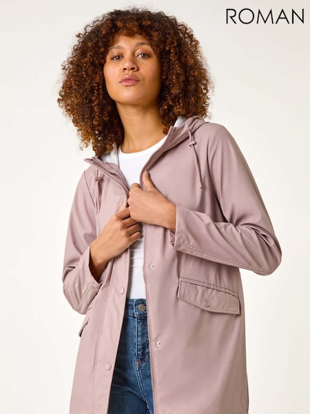ורוד - Roman Rain Resistant Hooded Jacket (F49938) | ‏409‏₪