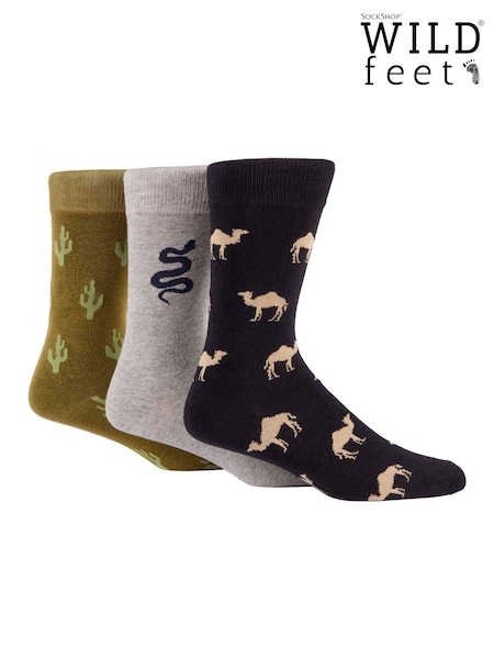Wild Feet Green Western Crew Socks (F50005) | €15.50