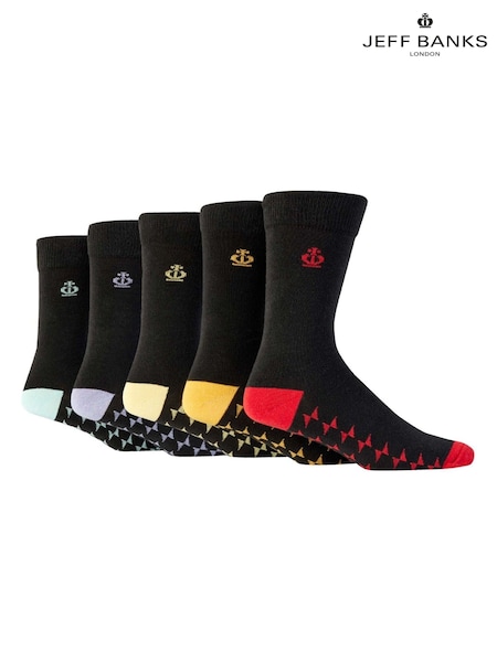 Jeff Banks Black Dark Cotton Crew Socks 4 Pack (F50012) | €18