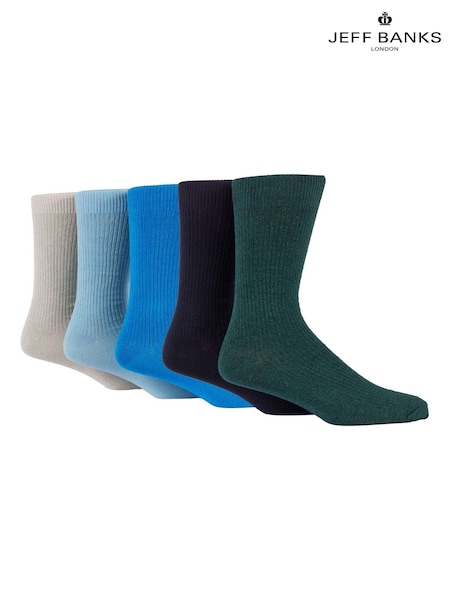 Jeff Banks Blue Cotton Leisure Socks (F50024) | €17.50