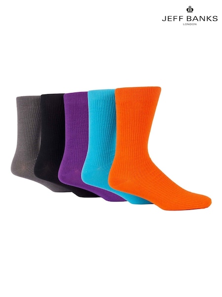 Jeff Banks Orange Cotton Leisure Socks (F50047) | €21