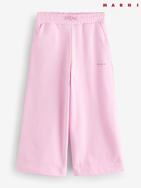 Marni Pink Logo Wide Leg Joggers (F50097) | AED728