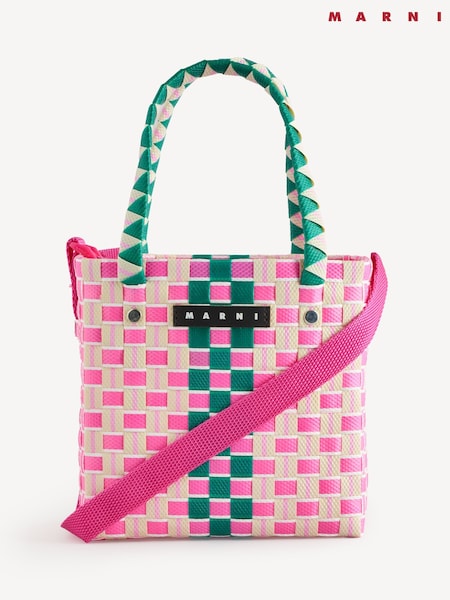 Marni Pink Multicolour Basket Cross-Body Bag With Logo (F50110) | ‏903 د.إ.‏
