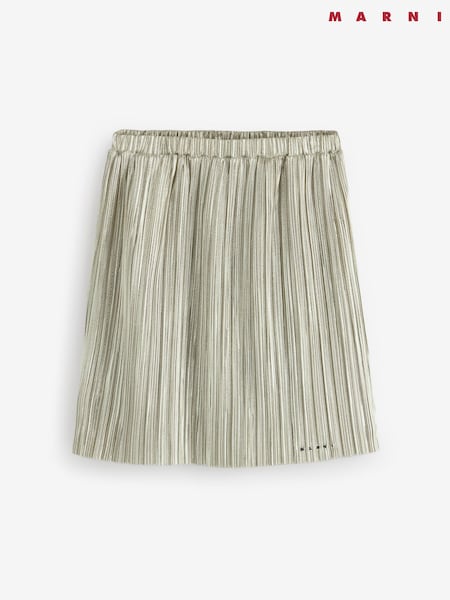 Marni Gold Plisse Occasion Skirt (F50112) | AED553