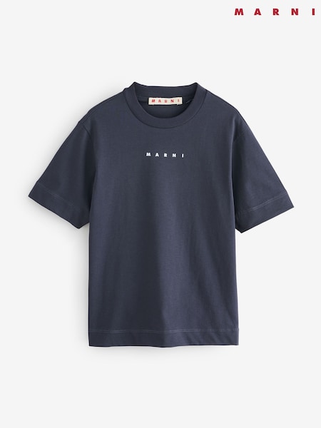 Marni Logo Short Sleeve T-Shirt (F50114) | AED379