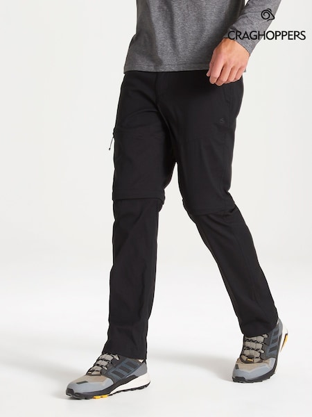Craghoppers Kiwi Pro Convertible Black Trousers (F50165) | 410 LEI