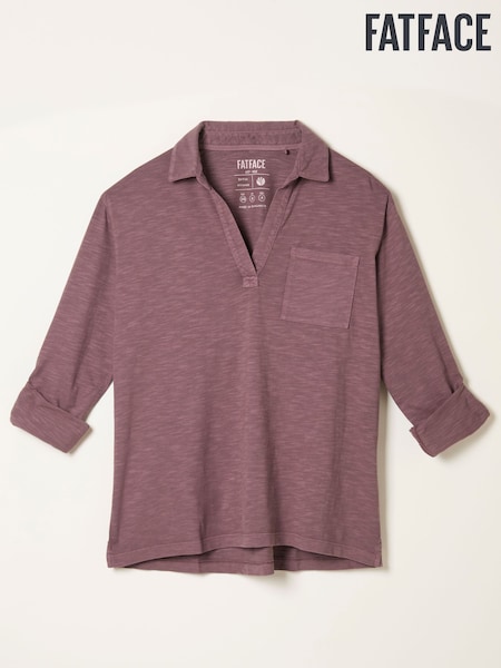 FatFace Paige Dusky Purple Jersey Shirt (F50230) | SGD 68
