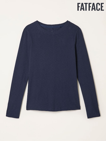Marinha - V&A | FatFace V&A | FatFace Long Sleeve Top (F50242) | R$ 290