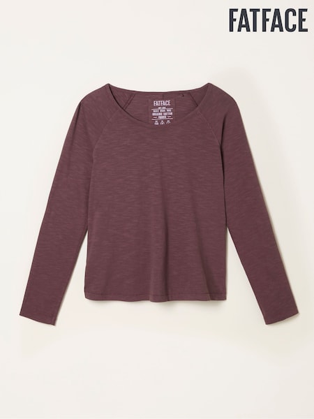 FatFace Ava Dusky Purple Long Sleeve T Shirt (F50261) | €40
