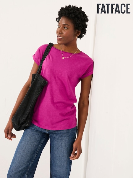 FatFace Ivy Plum Purple T-Shirt (F50267) | 124 QAR