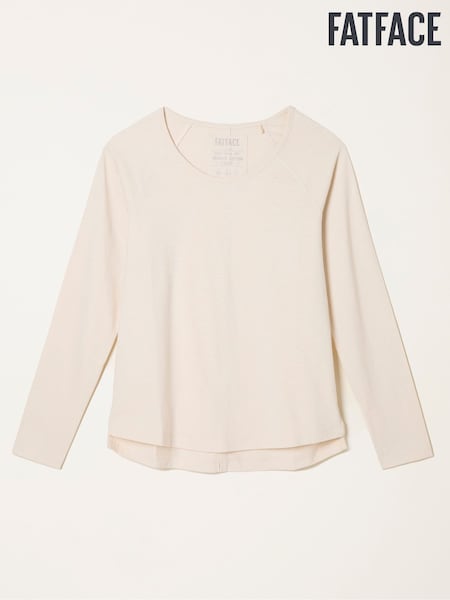 Ecru - FatFace Long Sleeve T Shirt (F50286) | R$ 275
