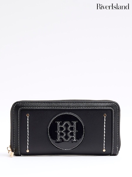 River Island Black Large Logo Zip Purse (F50355) | kr257