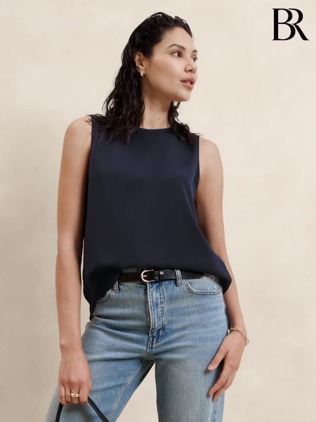 Sininen - Banana Republic Shell Tank Top (F50431) | €47