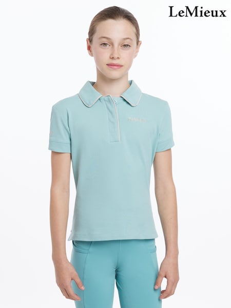 Aqua Blue - LeMieux Young Rider Polo Shirt (F50454) | 42 €