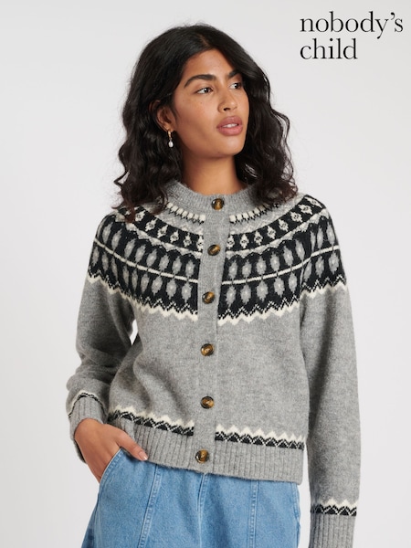 Nobodys Child Yoke Placement FairIsle Cardigan (F50470) | € 78