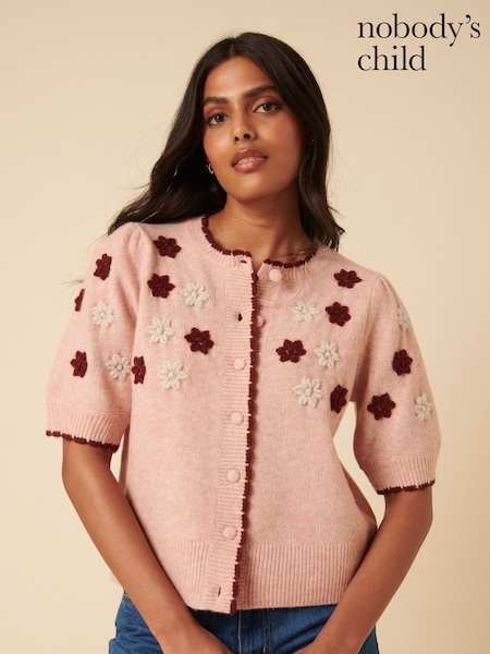 Nobodys Child Pink Embroidered Yolk Cardigan (F50475) | € 117