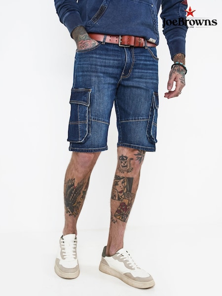 Joe Browns Blue Denim Cargo Shorts (F50528) | €64