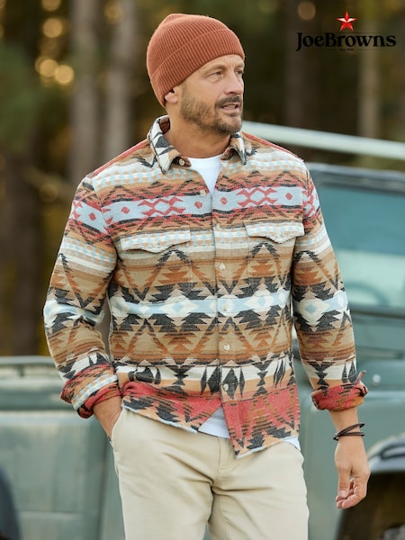 Joe Browns Green Earthy Tone Print Long Sleeve Shirt (F50544) | €80