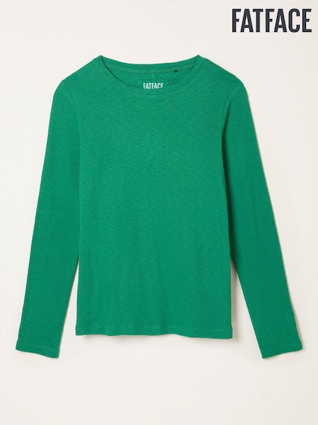 Verde esmeralda - V&A | FatFace V&A | FatFace Long Sleeve Top (F50557) | R$ 290