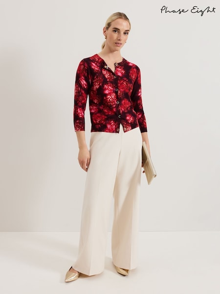 Phase Eight Red Dani Rose Cardigan (F50597) | ₪448