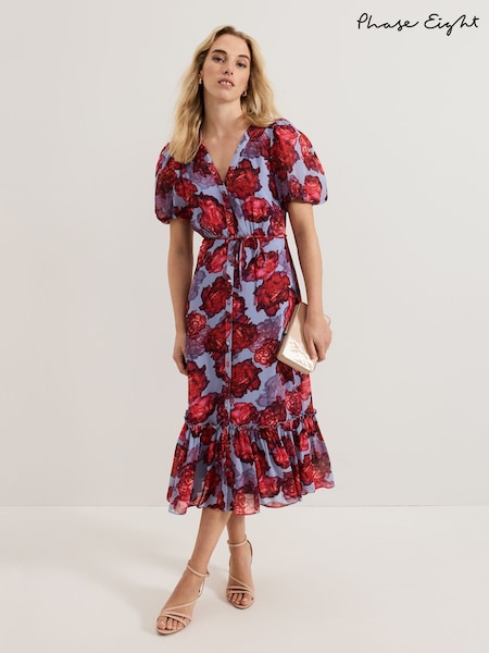 Phase Eight Black Francesca Midi Dress (F50610) | €244