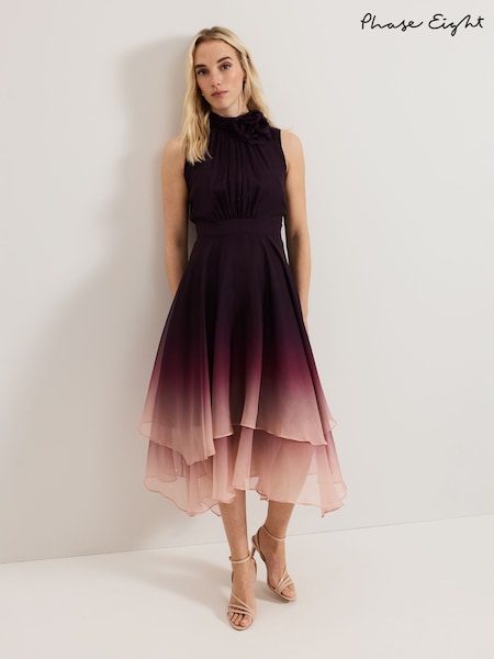 Phase Eight Black Maybel Ombre Dress (F50623) | 886 QAR