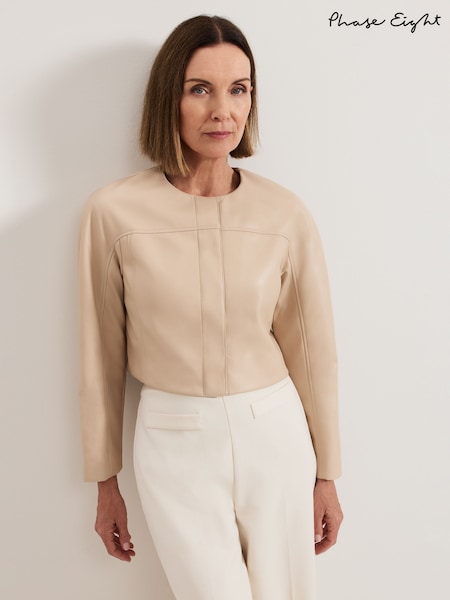 Phase Eight Natural Sylvia PU Jacket (F50628) | €164