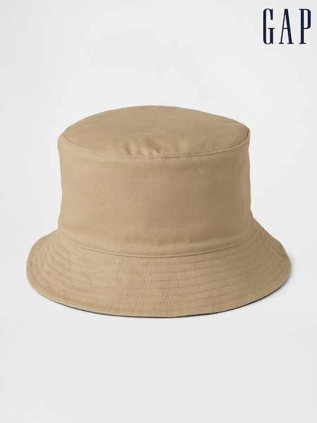 Gap Beige & Green Kids Reversible Organic Cotton Bucket Hat (4-10yrs) (F50685) | €21