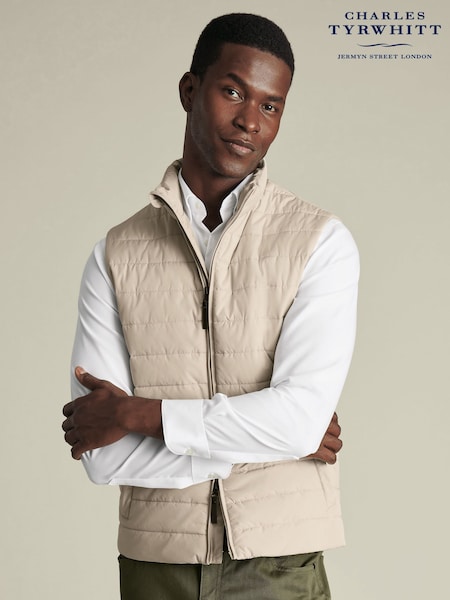 Charles Tyrwhitt Natural Quilted Gilet (F50743) | €143