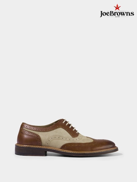 Joe Browns Brown Premium Leather Lace-Up Leather Brogues Shoes (F50757) | BGN 258