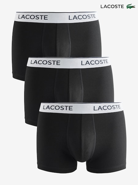 Lacoste Black Stretch Cotton Trunks 3 Pack (F50821) | €40
