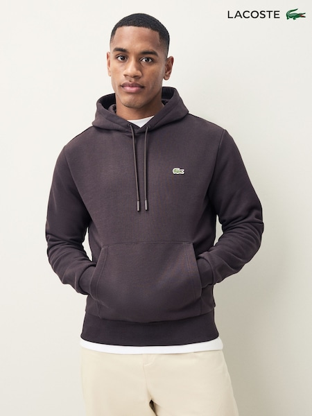 Lacoste Brown Brushed Fleece Hoodie (F50835) | €159