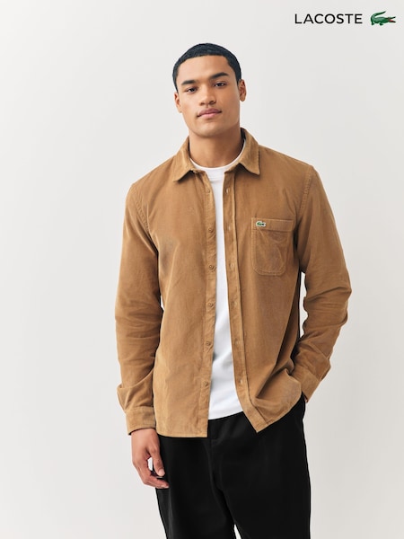 Lacoste Brown Lightweight Corduory Shirt (F50869) | €177