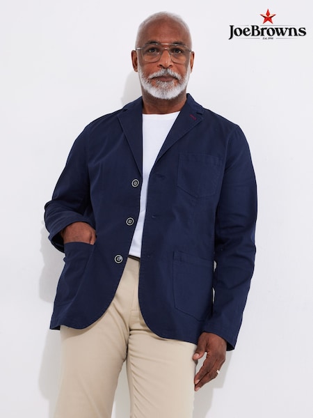 Joe Browns Blue Vintage Workwear Twill Blazer (F50949) | AED431