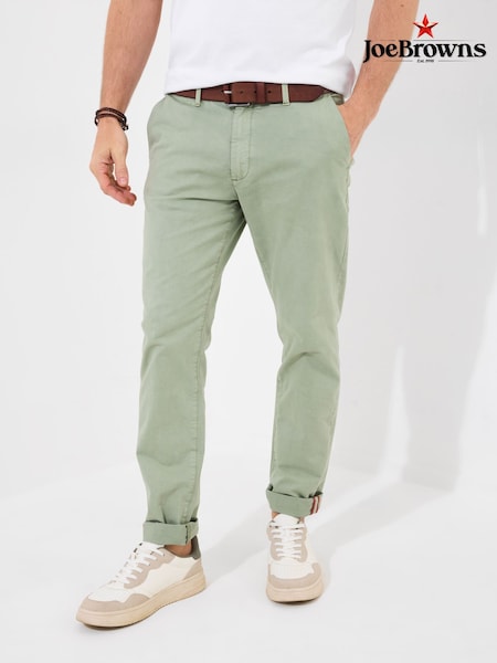 Joe Browns Green Washed Straight Leg Chino Trousers (F50950) | €64