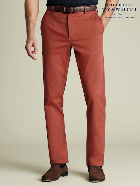 Charles Tyrwhitt Brown Slim Fit Smart Casual Chino  Trousers (F50961) | €118