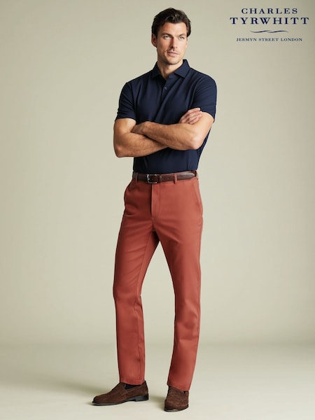 Charles Tyrwhitt Brown Classic Fit Smart Casual Chino Trousers (F50964) | €118