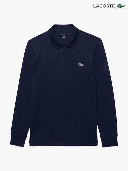Lacoste Regular Fit Long Sleeve Cotton Ottoman Black Polo Shirt (F50988) | €114
