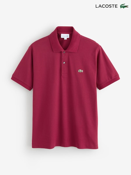 Lacoste Red Original L.12.12 Petit Piqué Cotton Polo Shirt (F51056) | €121