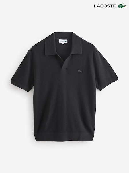Lacoste Textured Cotton and Wool Blend Buttonless Polo Shirt (F51086) | 203 €