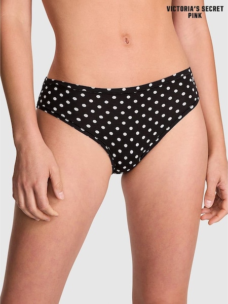 Victoria's Secret PINK Black Dot Print Cheeky Cotton Knickers (F51207) | €10.50
