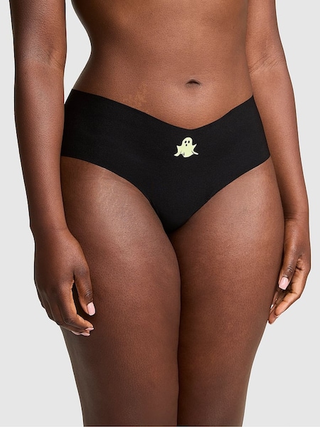 Victoria's Secret PINK Black Glow In The Dark Ghost Hipster No Show Thong Knickers (F51227) | €10.50